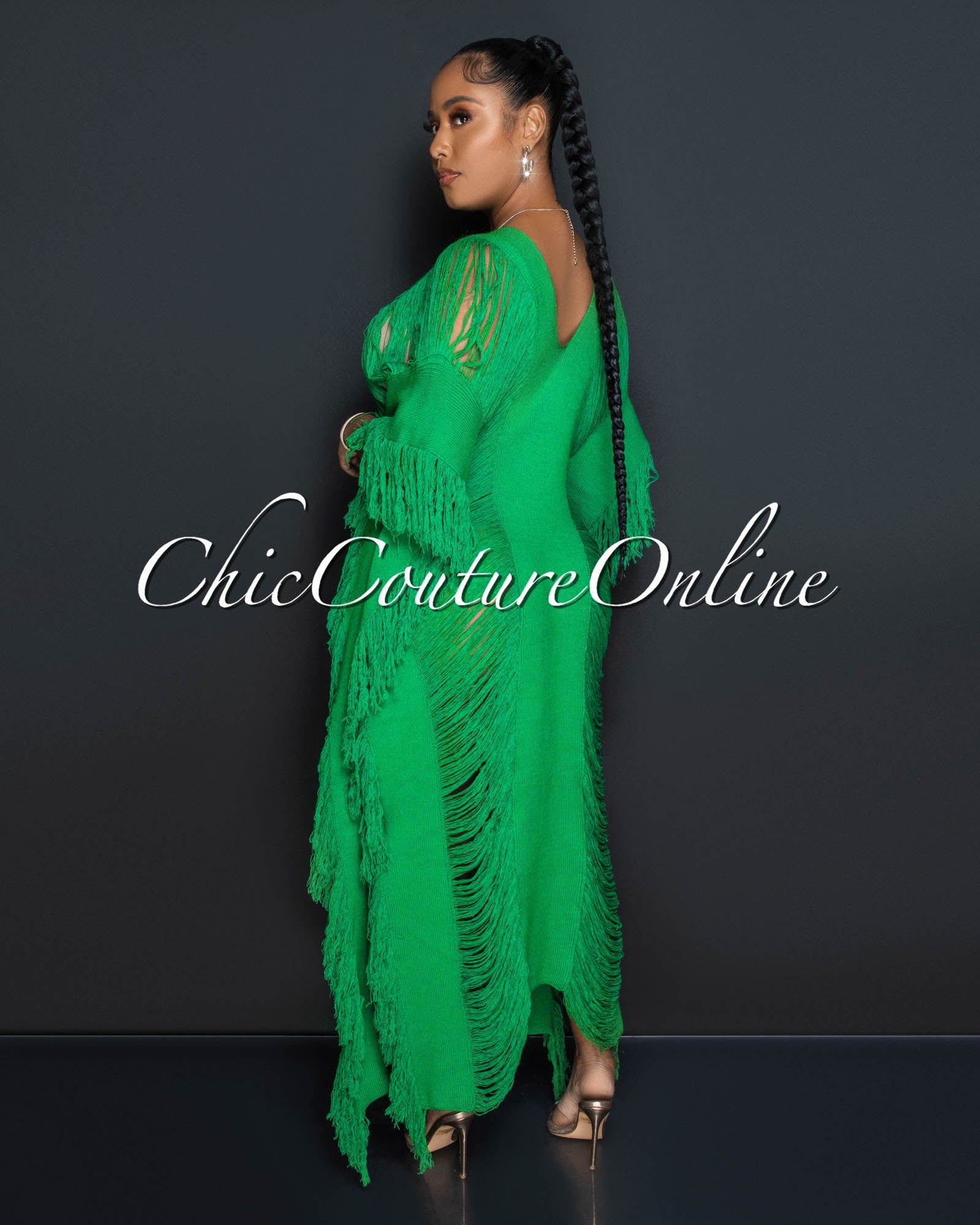 Dominic Green Crochet Tassels Cover-Up Maxi Dress sold by Chic Couture product image thumbnail 3