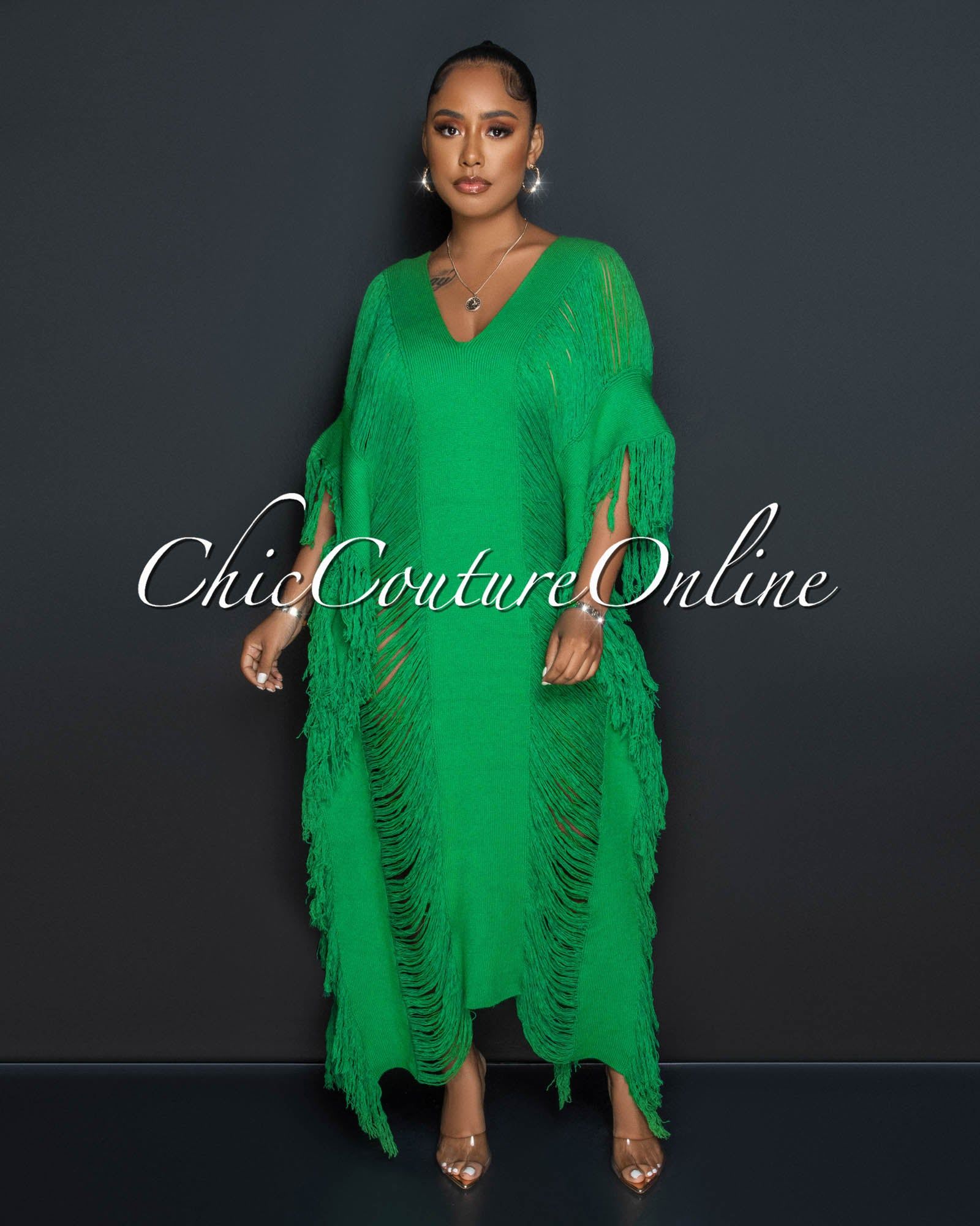 Dominic Green Crochet Tassels Cover-Up Maxi Dress sold by Chic Couture product image thumbnail 2