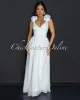 *Cianna White Ruffle Lace-Up Back Maxi Dress sold by Chic Couture