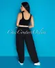 Rubin Black Beige Cargo Sweatpants sold by Chic Couture
