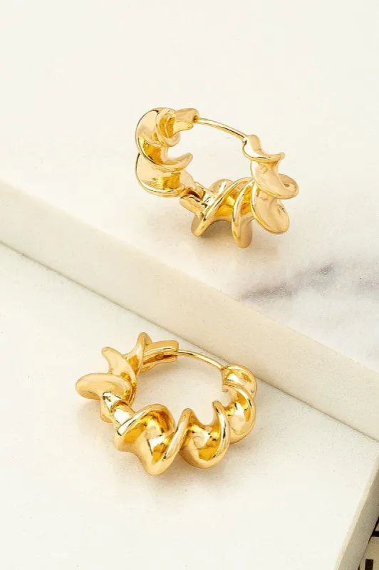 Gracie Gold Twisted Hoop Earrings sold by Chic Couture