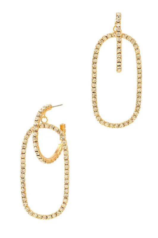 Janet Oval Open Hoop Earrings sold by Chic Couture
