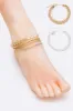 Heather Silver Rhinestone Layer Anklet Set sold by Chic Couture