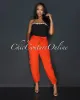 Siyanda Brunt Orange Light Weight Cargo Joggers sold by Chic Couture