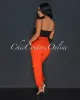 Siyanda Brunt Orange Light Weight Cargo Joggers sold by Chic Couture