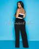 Nayoka Black White Strapless Jumpsuit sold by Chic Couture