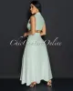 Livia Stone Blue Gold Buttons Midi Dress sold by Chic Couture