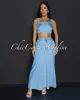*Zeya Light Denim Crop Top & Maxi Skirt Set sold by Chic Couture