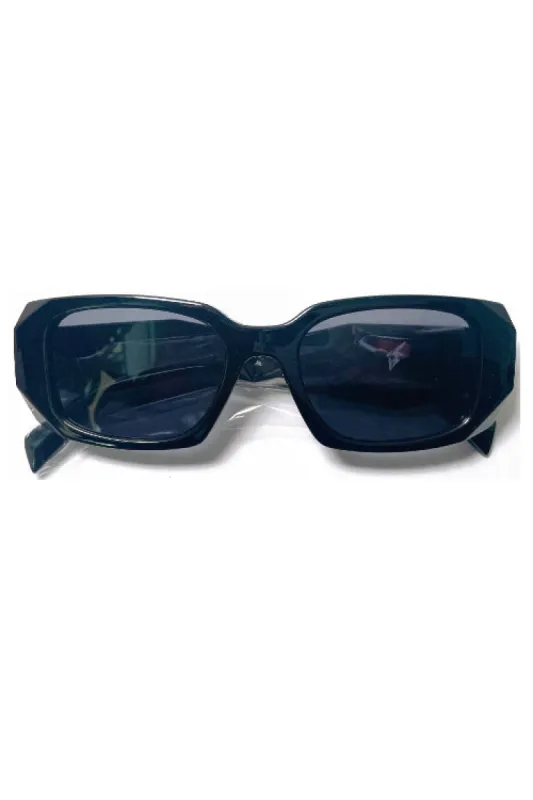 Kimberly Black Sharp Geometric Sunglasses sold by Chic Couture