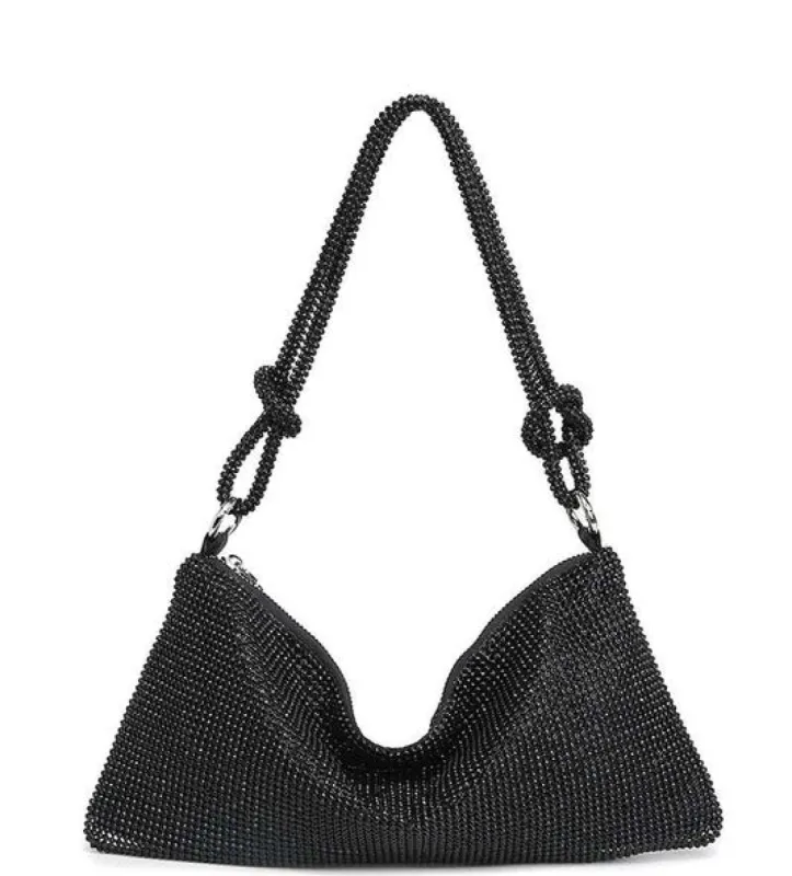 *Stefani Black Rhinestone Bag sold by Chic Couture