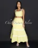 Zola Yellow White Trimming Two Piece Set sold by Chic Couture