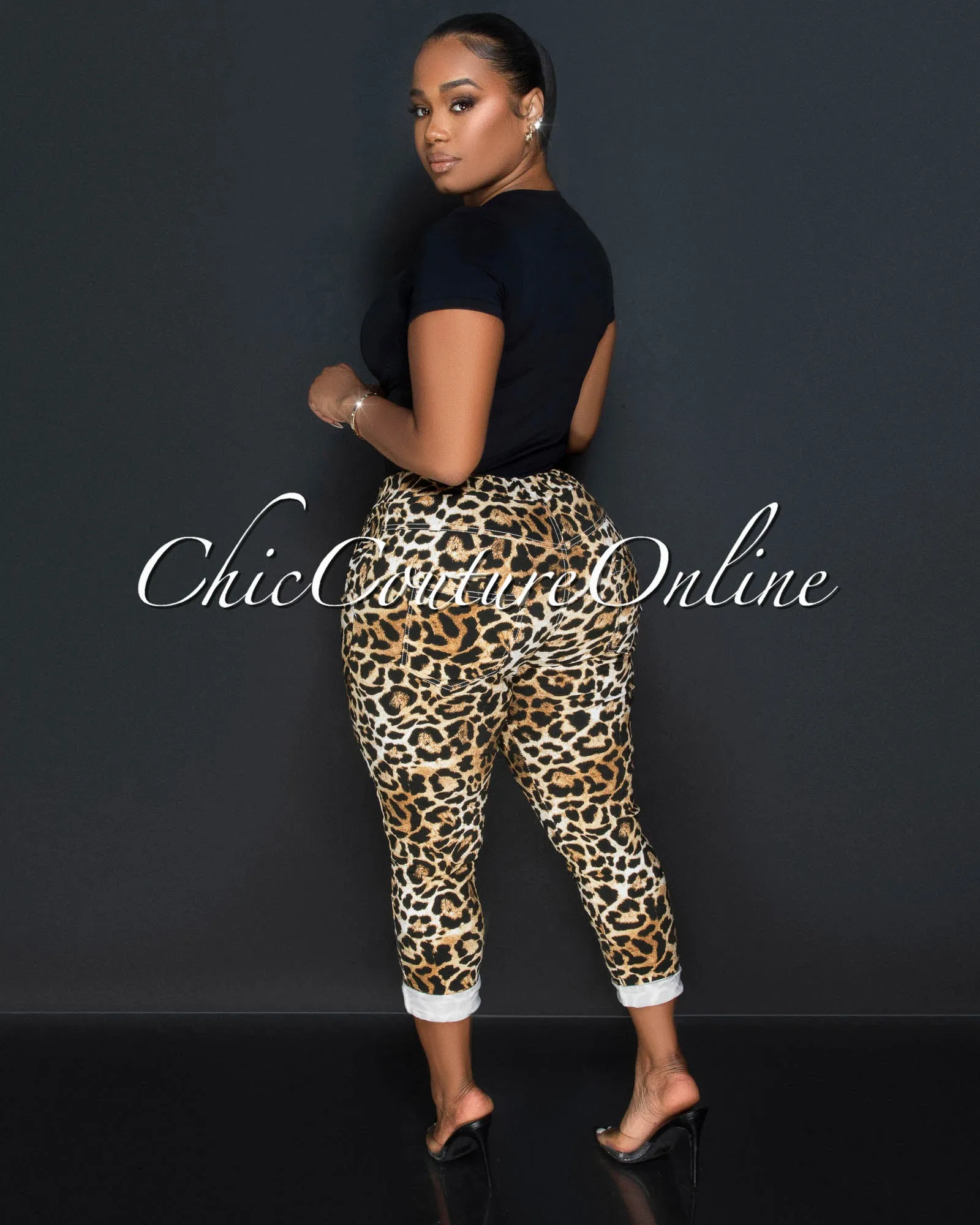 Lona Black Round Neck Crop Top sold by Chic Couture product image thumbnail 3