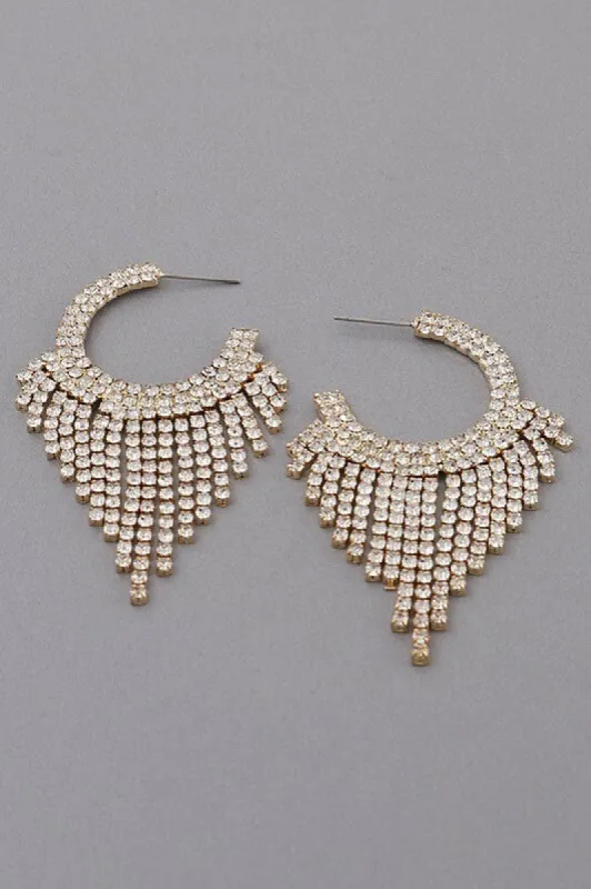 *Amy Diamond Drop Hoop Earrings sold by Chic Couture