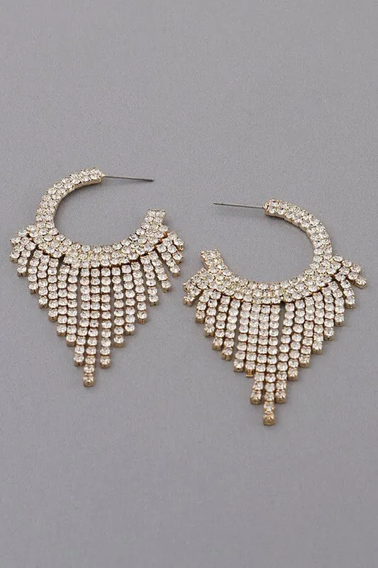 *Amy Diamond Drop Hoop Earrings sold by Chic Couture