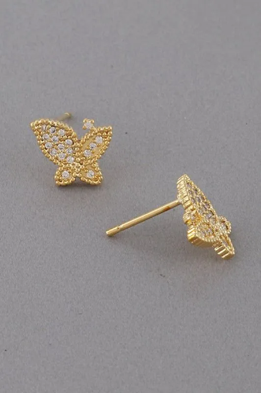 Oumi Butterfly Stud Earrings sold by chic
