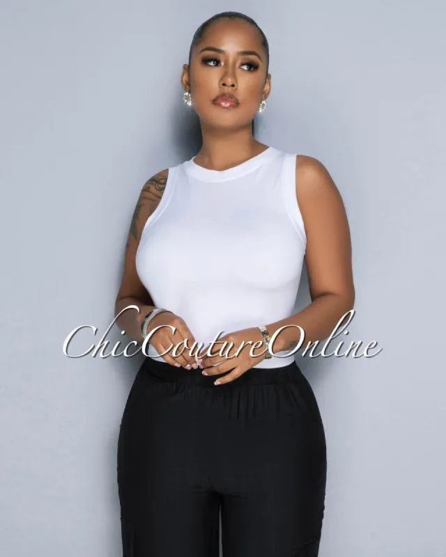 Neena White Basic Crop Top sold by Chic Couture