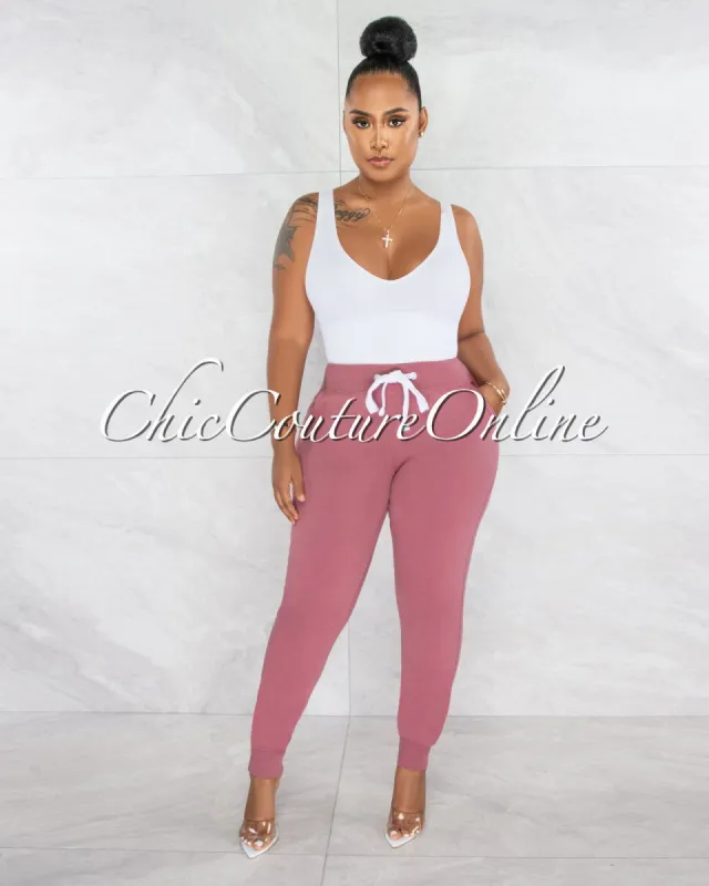 Danner Mauve Jogger Sweatpants sold by chic