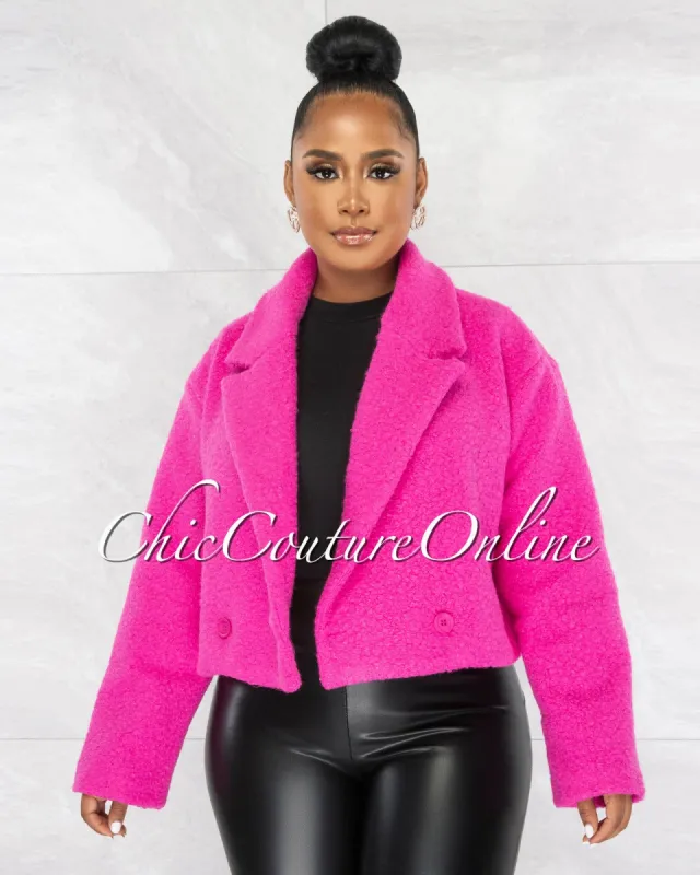 *Samala Hot Pink Crop Jacket sold by chic