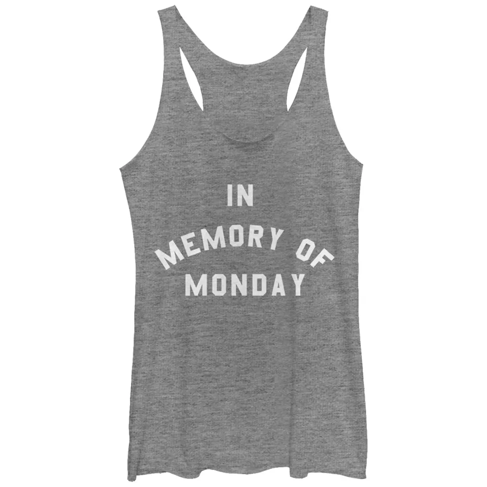 Women's CHIN UP Memory of Monday Racerback Tank Top sold by Chin Up Apparel