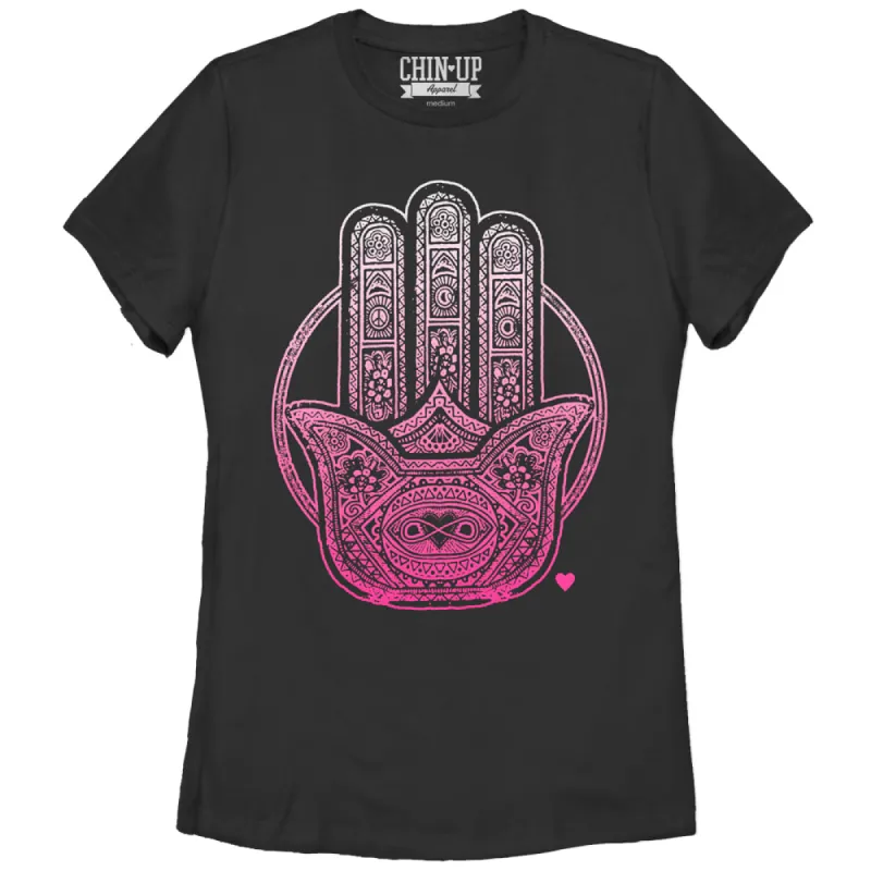 Women's CHIN UP Henna Hamsa T-Shirt sold by Chin Up Apparel