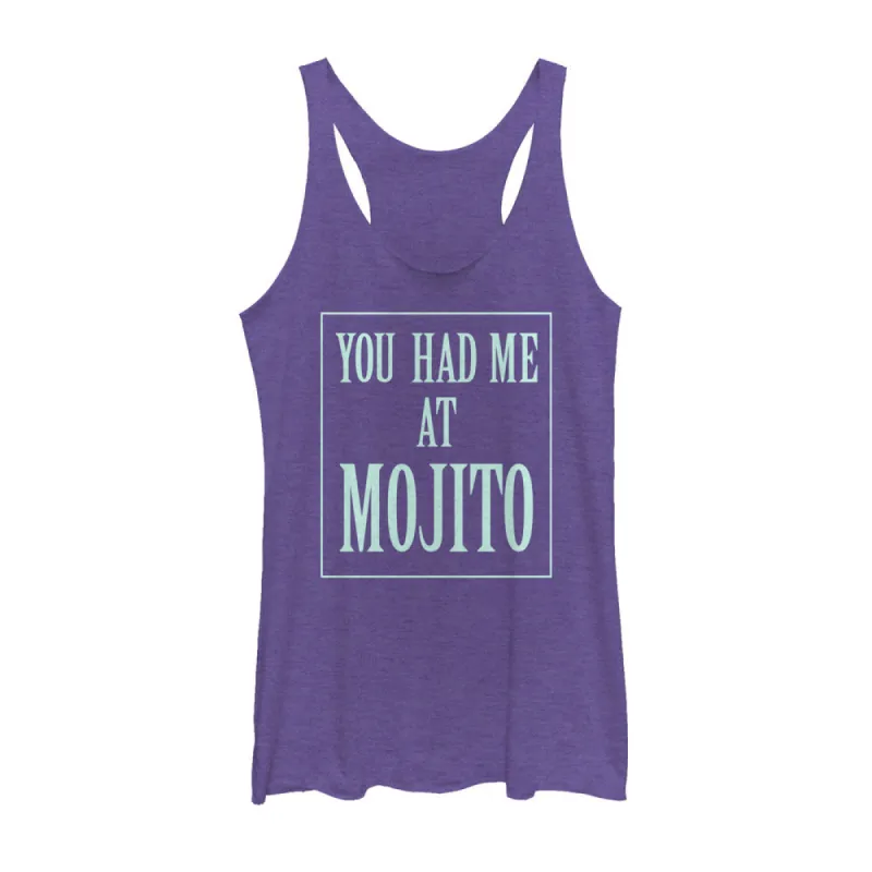 Women's CHIN UP Had Me at Mojito Racerback Tank Top sold by Chin Up Apparel