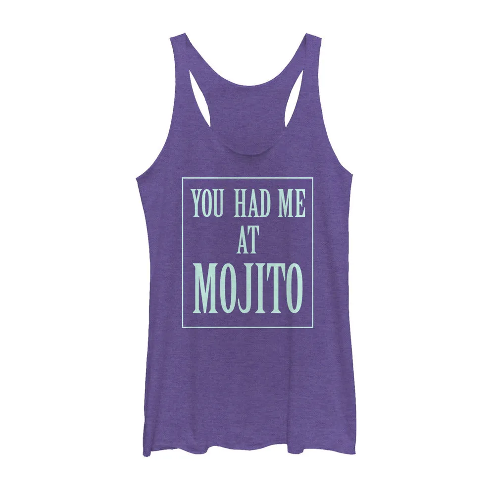 Women's CHIN UP Had Me at Mojito Racerback Tank Top sold by Chin Up Apparel