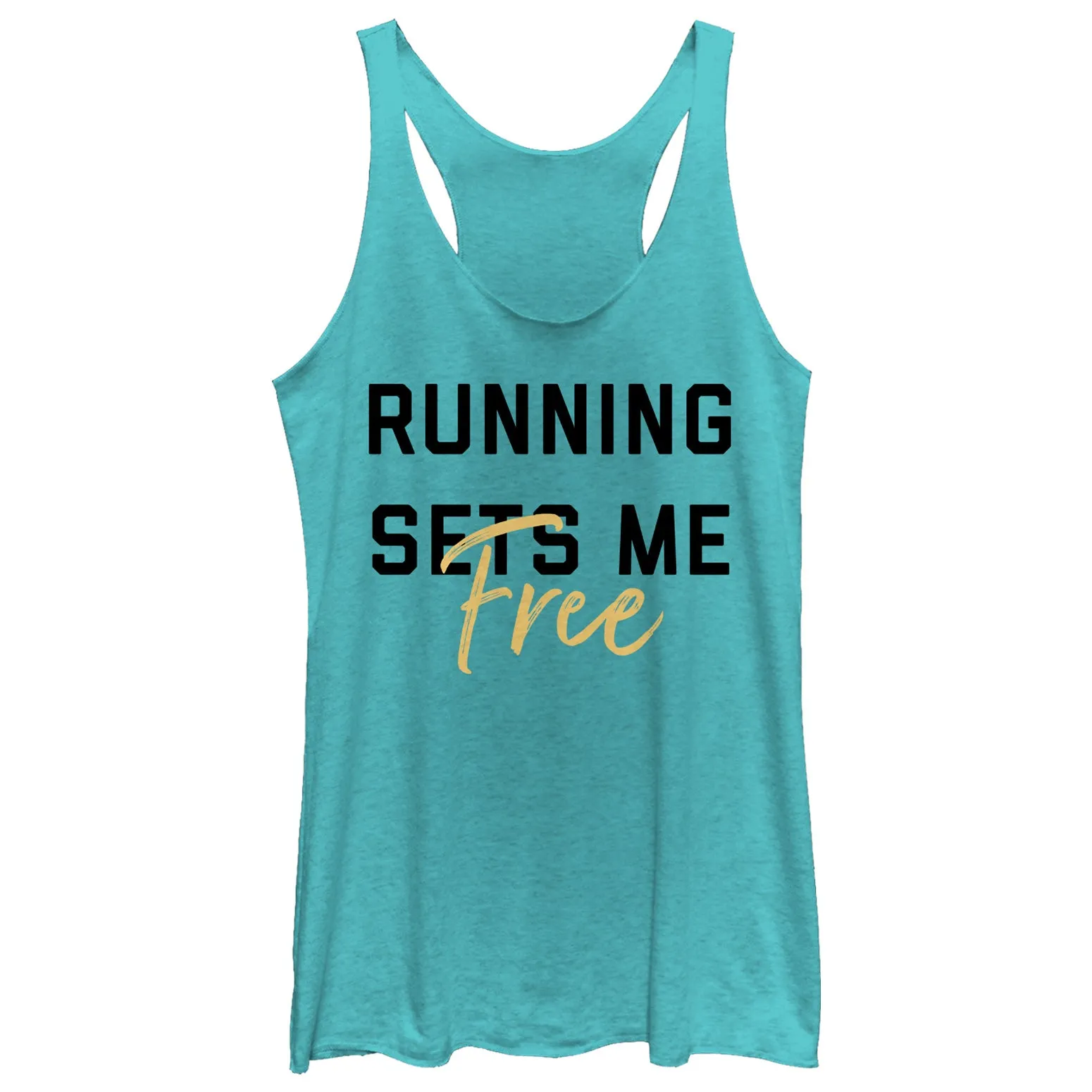 Women's CHIN UP Running Sets Me Free Racerback Tank Top sold by Chin Up Apparel
