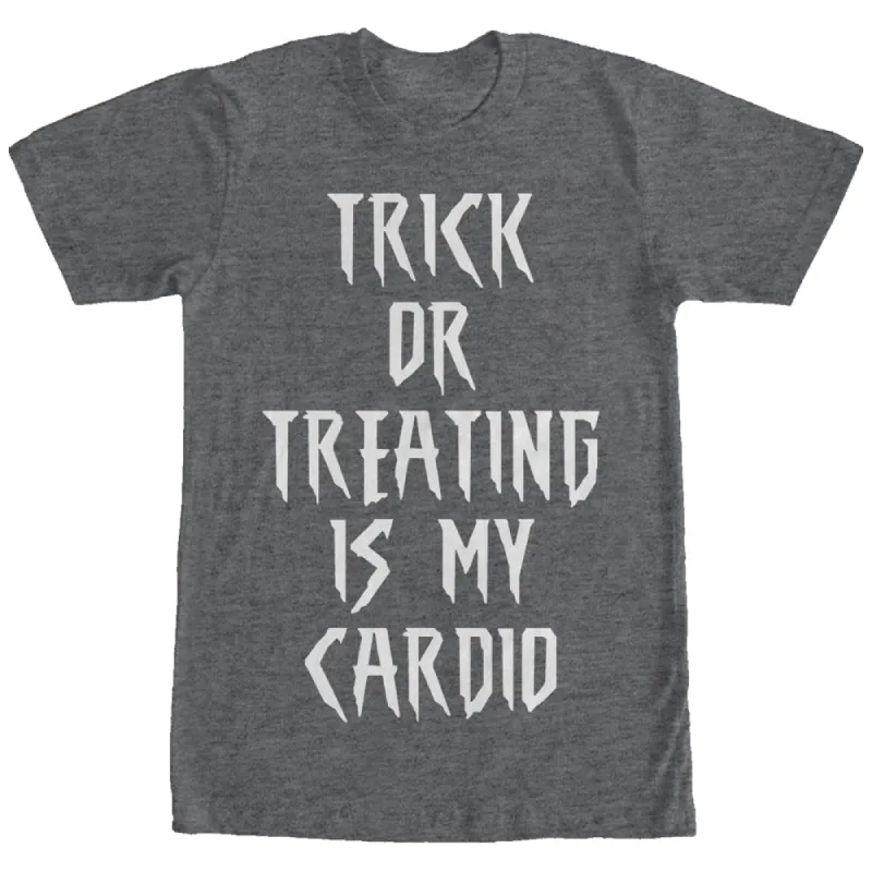 Women's CHIN UP Trick or Treating is my Cardio Boyfriend Tee made by Chin Up Apparel