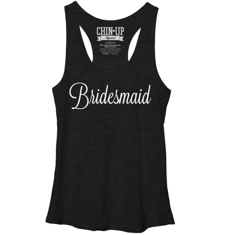 Women's CHIN UP Bridesmaid Racerback Tank Top sold by Chin Up Apparel