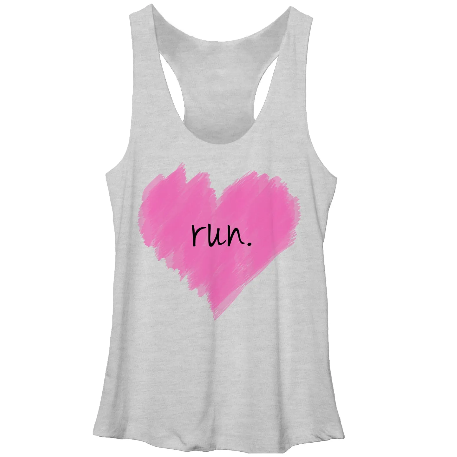 Women's CHIN UP I Heart Running Racerback Tank Top sold by Chin Up Apparel