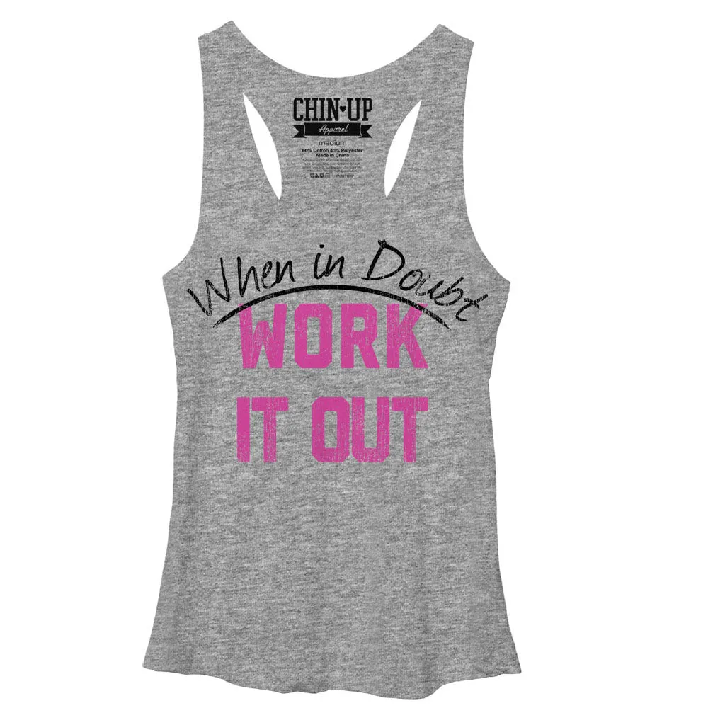 Women's CHIN UP Work it Out Racerback Tank Top sold by Chin Up Apparel