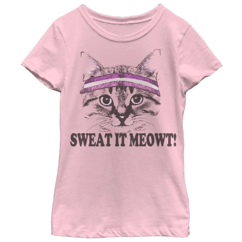 Girl's CHIN UP Sweat it Meowt T-Shirt made by Chin Up Apparel