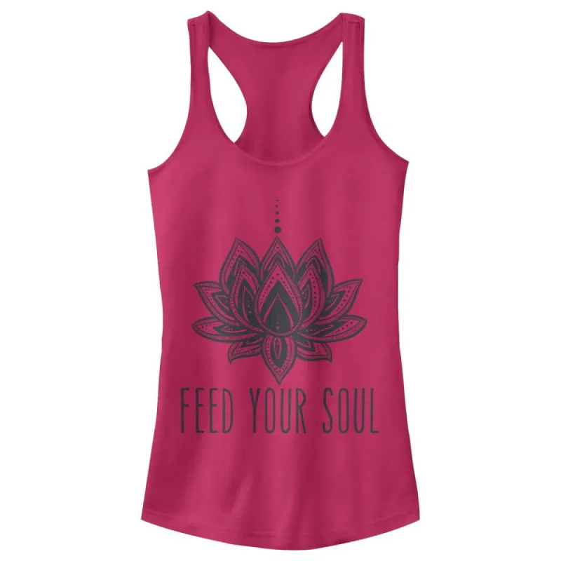 Junior's CHIN UP Feed Your Soul Racerback Tank Top sold by Chin Up Apparel
