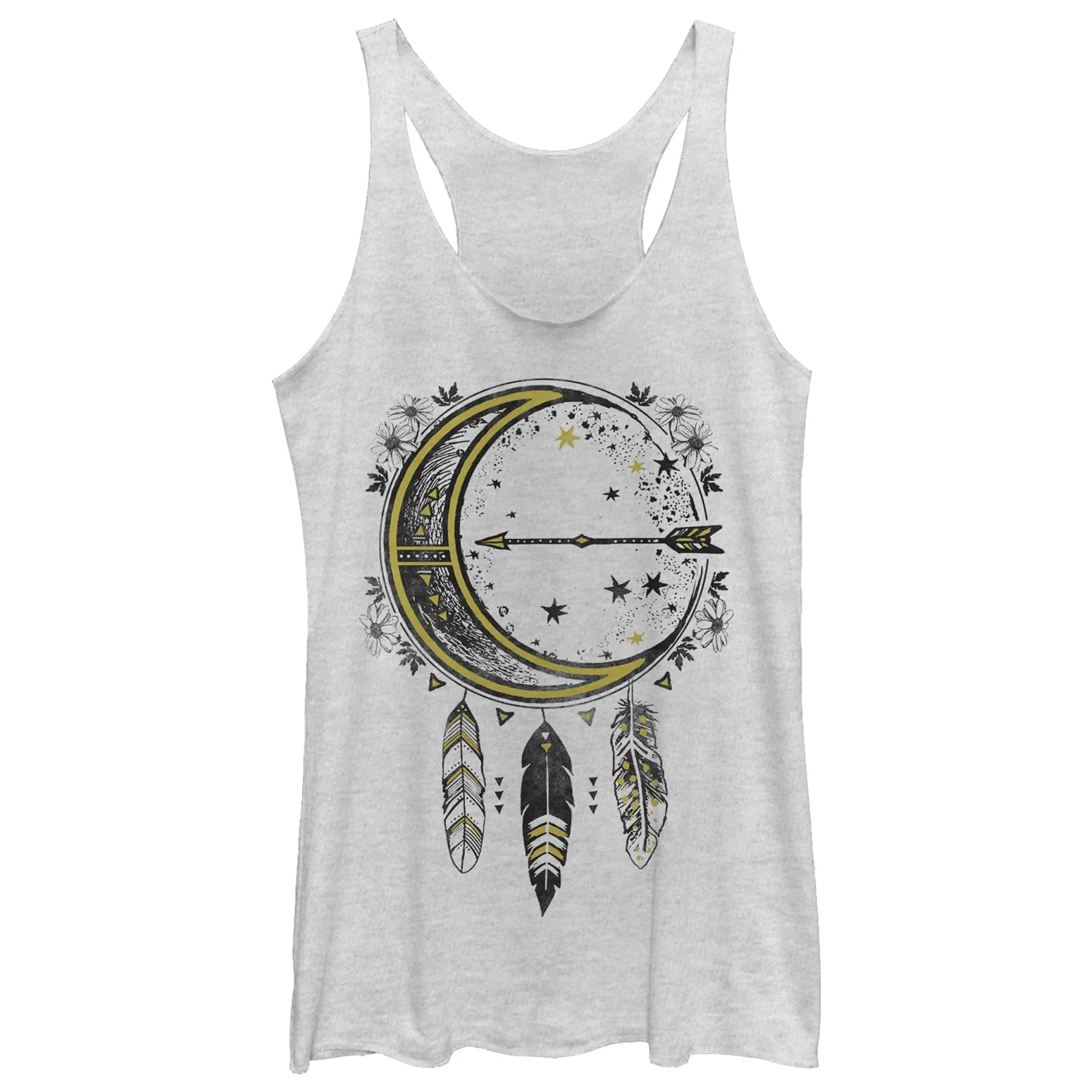 Women's CHIN UP Moon Dreamcatcher Racerback Tank Top sold by Chin Up Apparel
