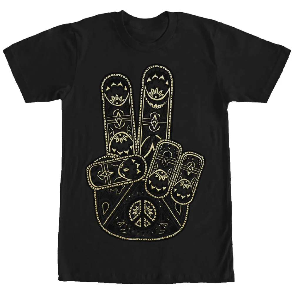 Women's CHIN UP Henna Peace Hand Boyfriend Tee sold by Chin Up Apparel