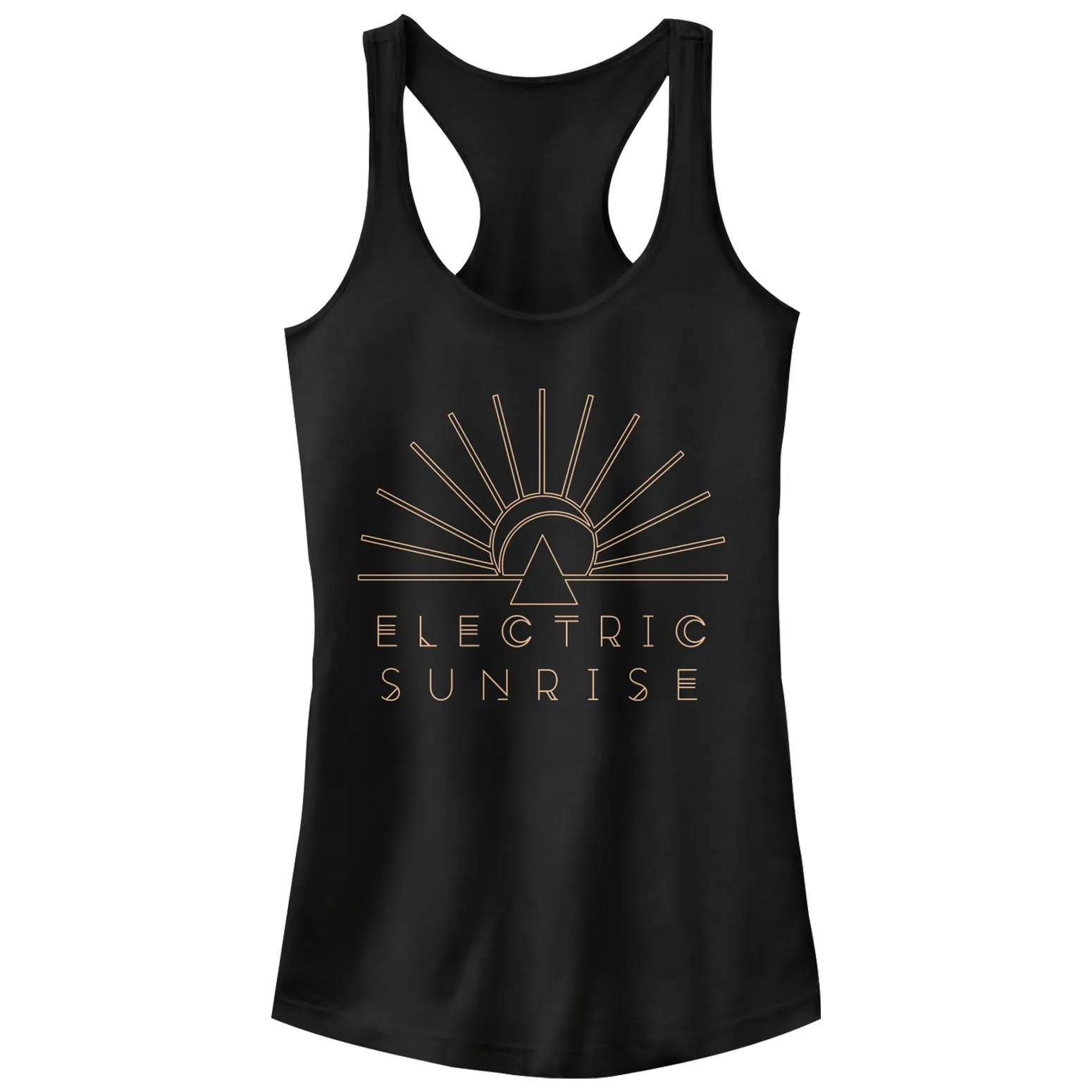 Junior's CHIN UP Electric Sunrise Racerback Tank Top sold by Chin Up Apparel