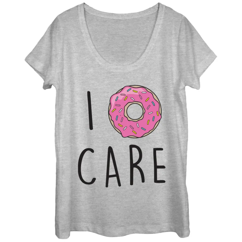 Women's CHIN UP I Donut Care Scoop Neck sold by Chin Up Apparel