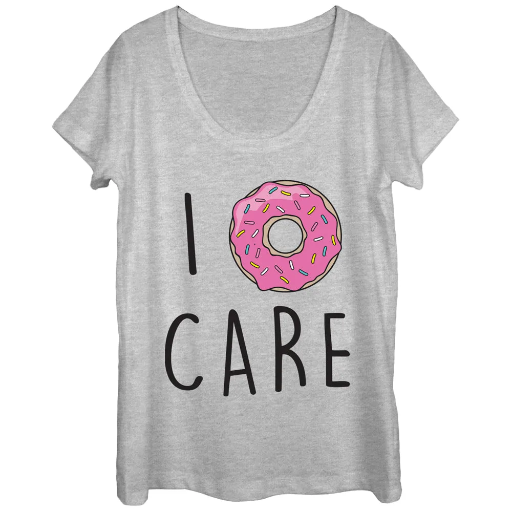 Women's CHIN UP I Donut Care Scoop Neck sold by Chin Up Apparel