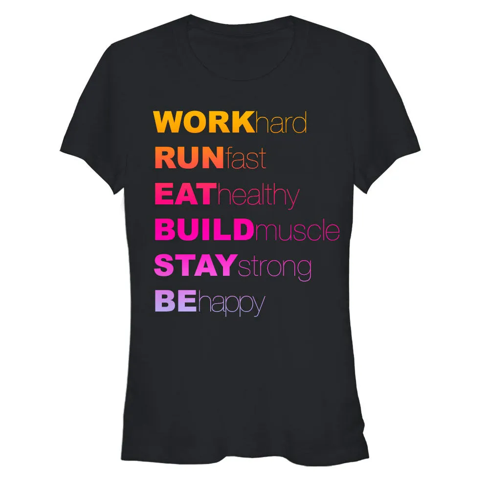 Junior's CHIN UP Be Happy T-Shirt sold by Chin Up Apparel