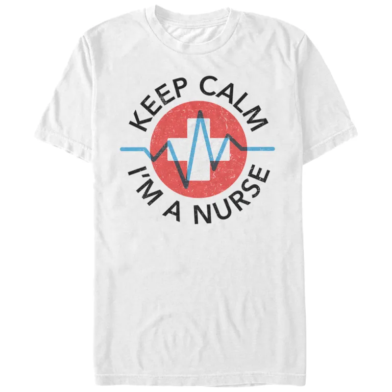 Men's CHIN UP Keep Calm I'm a Nurse T-Shirt sold by Chin Up Apparel
