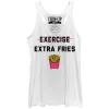 Women's CHIN UP Exercise Extra Fries Racerback Tank Top sold by Chin Up Apparel
