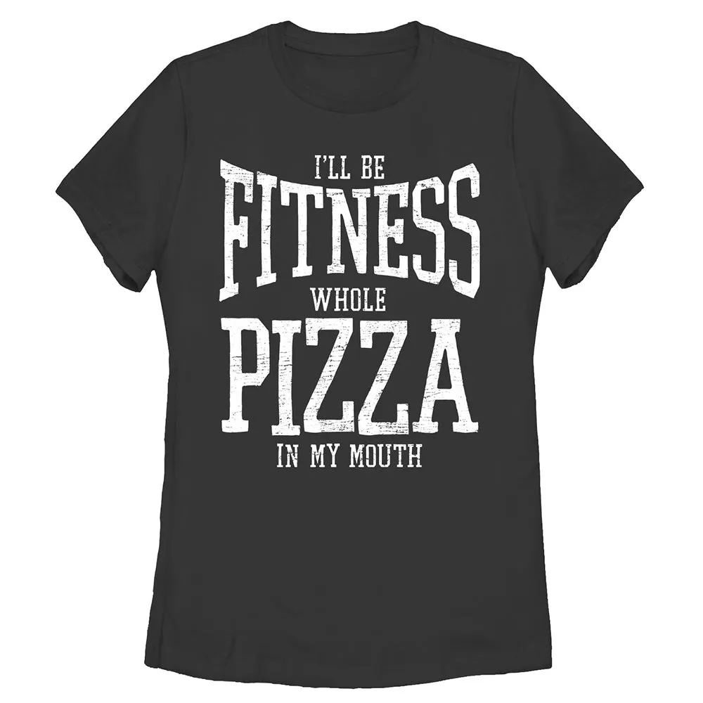 Women's CHIN UP Fitness Whole Pizza T-Shirt sold by Chin Up Apparel