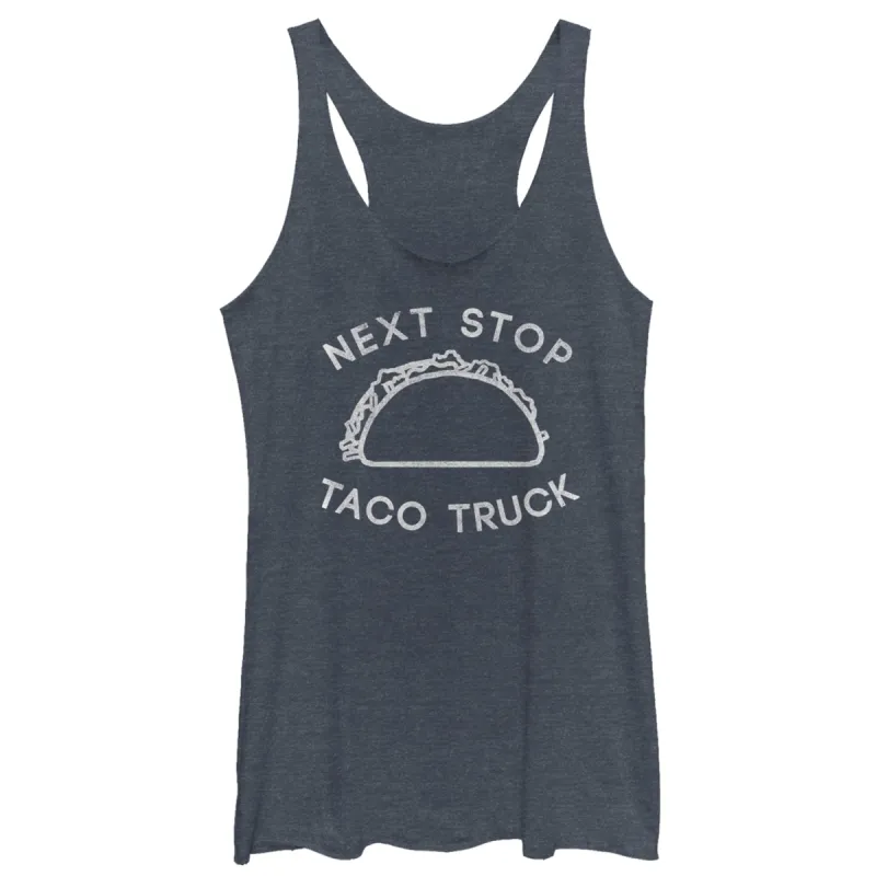 Women's CHIN UP Taco Truck Stop Racerback Tank Top sold by Chin Up Apparel