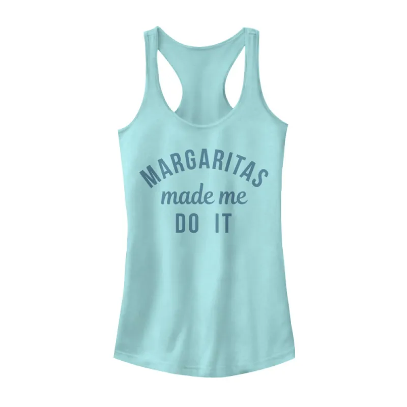 Junior's CHIN UP Margaritas Made Me Do It Racerback Tank Top sold by Chin Up Apparel