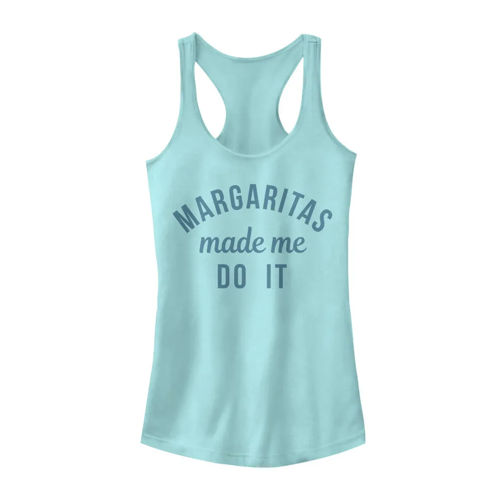 Junior's CHIN UP Margaritas Made Me Do It Racerback Tank Top sold by Chin Up Apparel