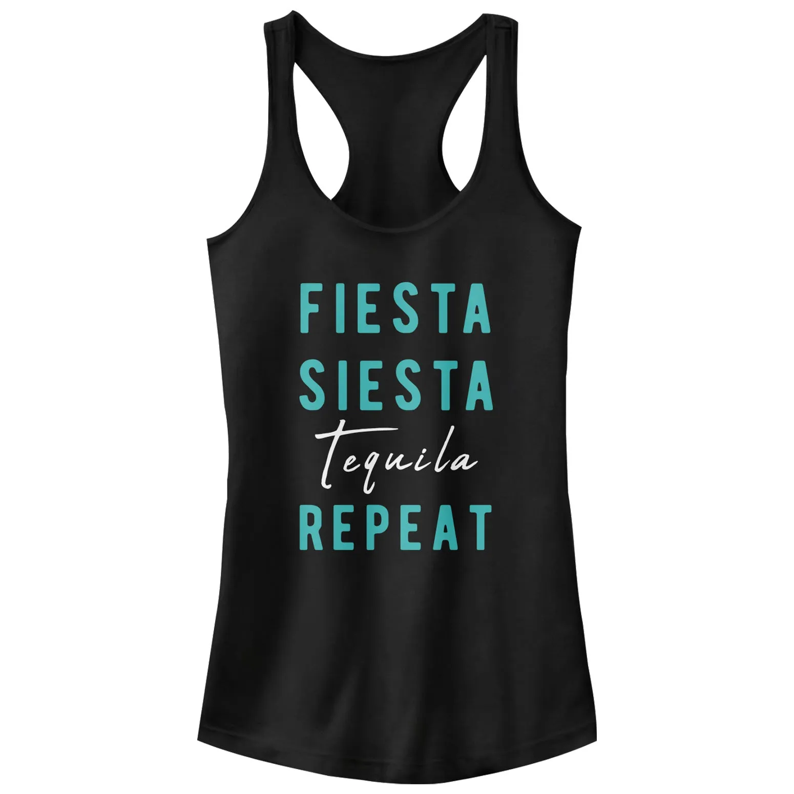 Junior's CHIN UP Fiesta Siesta Tequila Racerback Tank Top sold by Chin Up Apparel