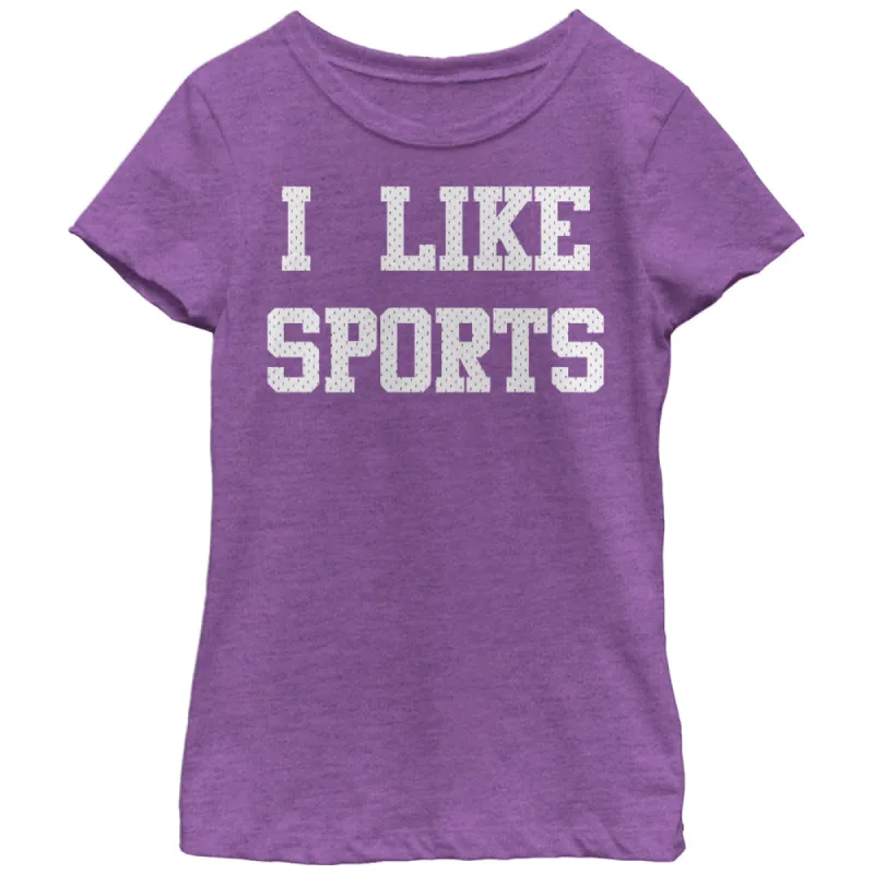 Girl's CHIN UP I Like Sports T-Shirt sold by Chin Up Apparel