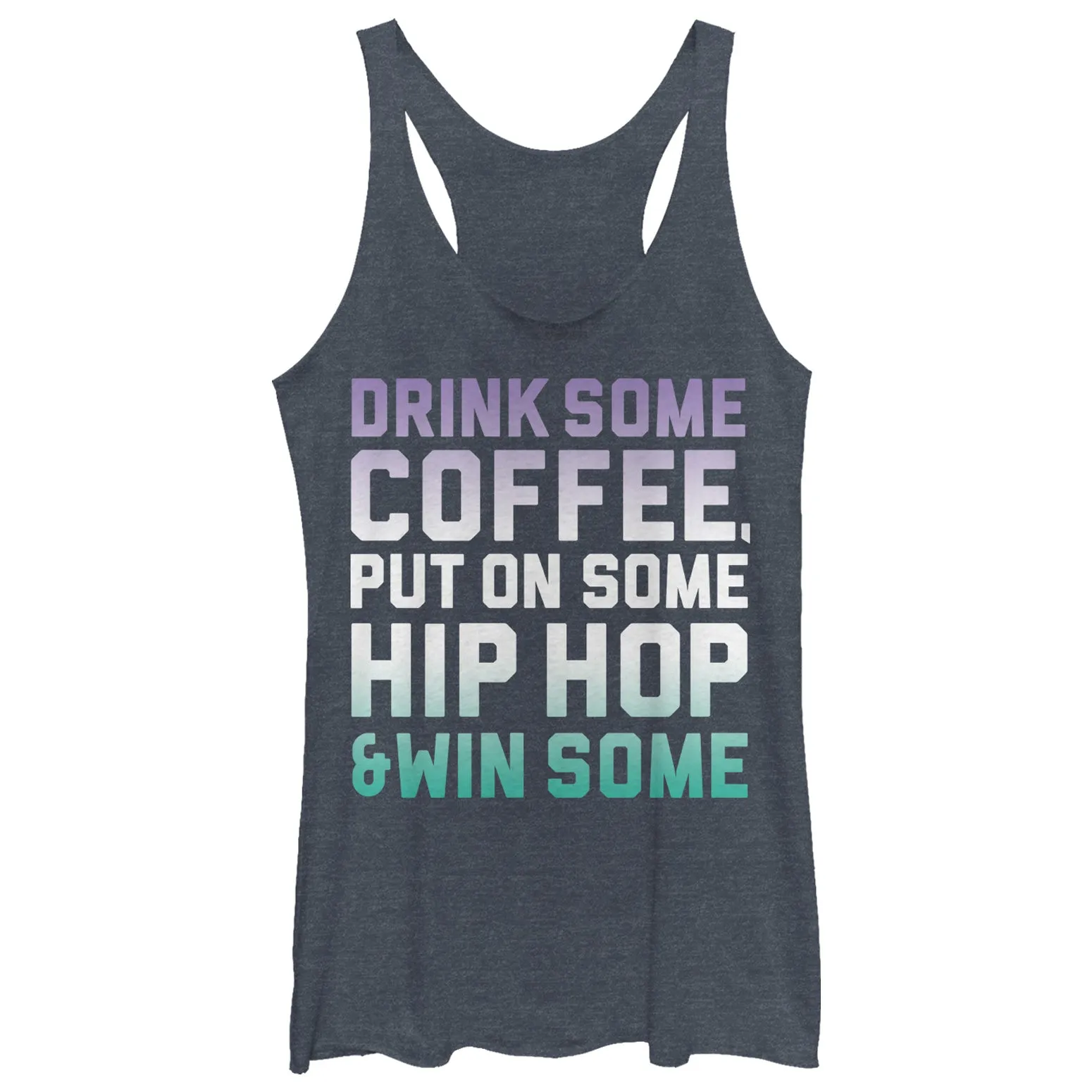 Women's CHIN UP Coffee and Hip Hop Racerback Tank Top sold by Chin Up Apparel