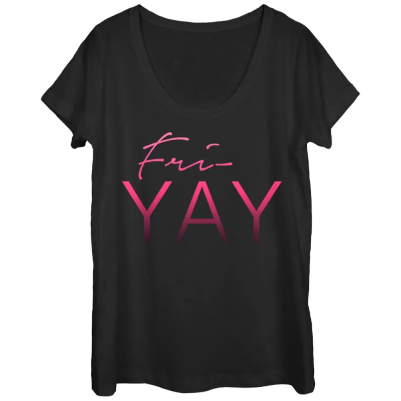 Women's CHIN UP Yay Friday Scoop Neck sold by Chin Up Apparel