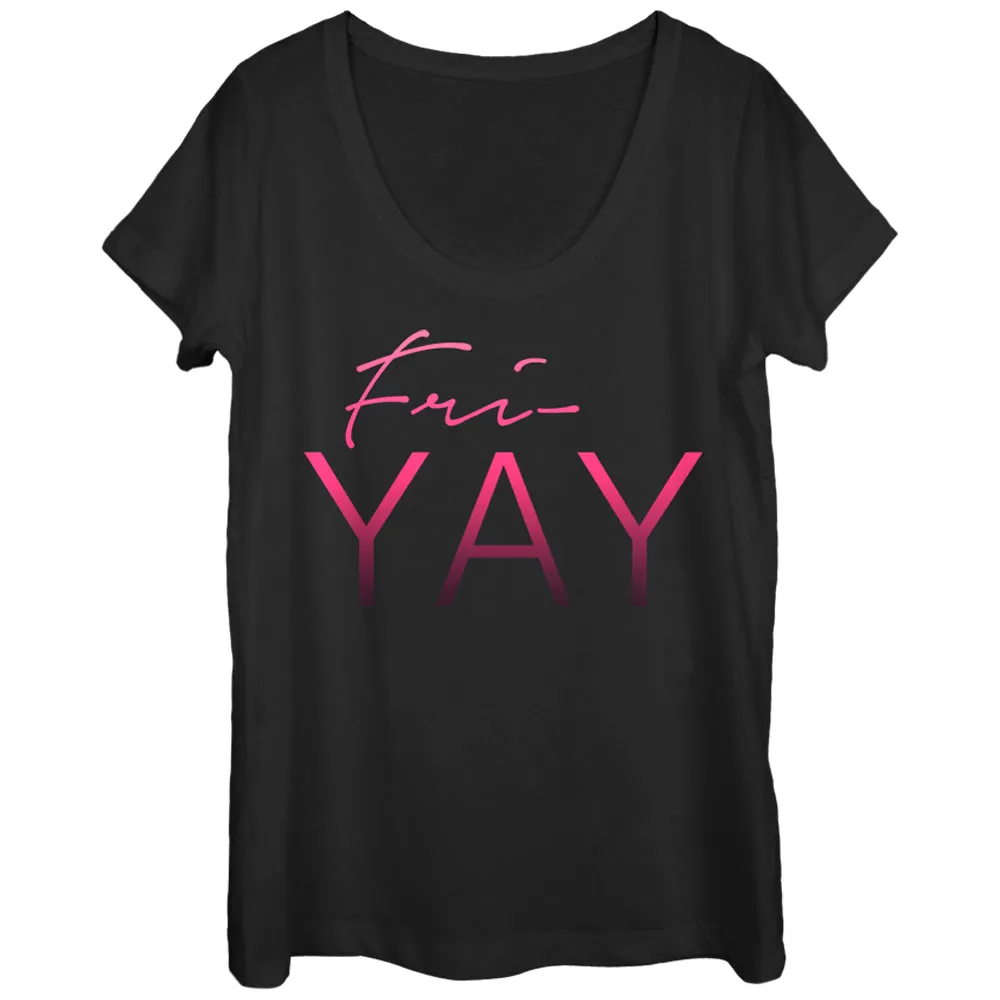 Women's CHIN UP Yay Friday Scoop Neck sold by Chin Up Apparel